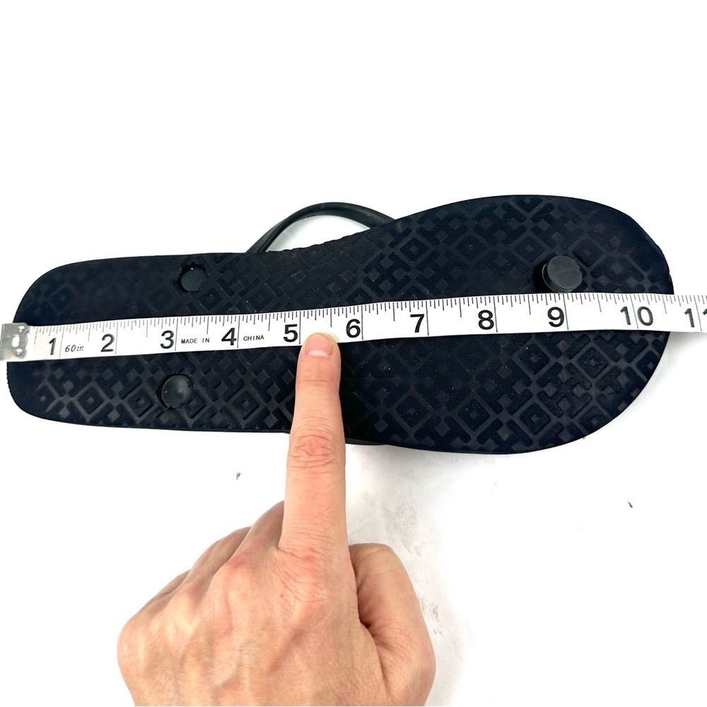 Tory‎ Burch Flip Flop 10.5 Rubber Striped Slip On Sandal Womens - Picture 8 of 8